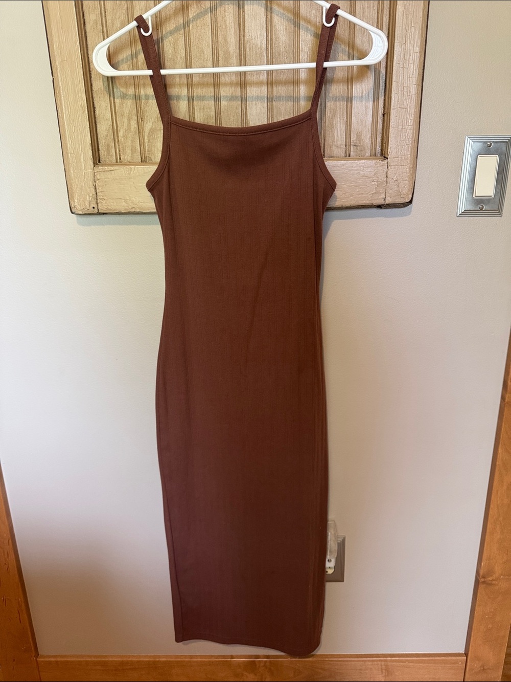 Wild Fable Brown Spaghetti Strap Maxi Dress